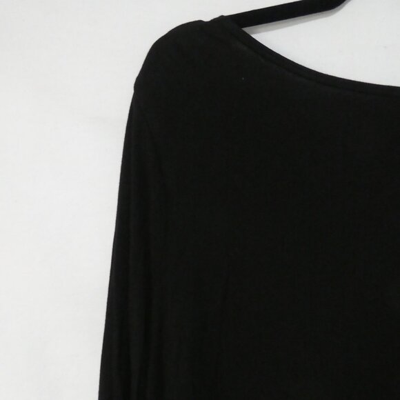 ADDITION ELLE | 1X | Classic Black Long Sleeve Pullover V-Neck Top - Picture 9 of 14
